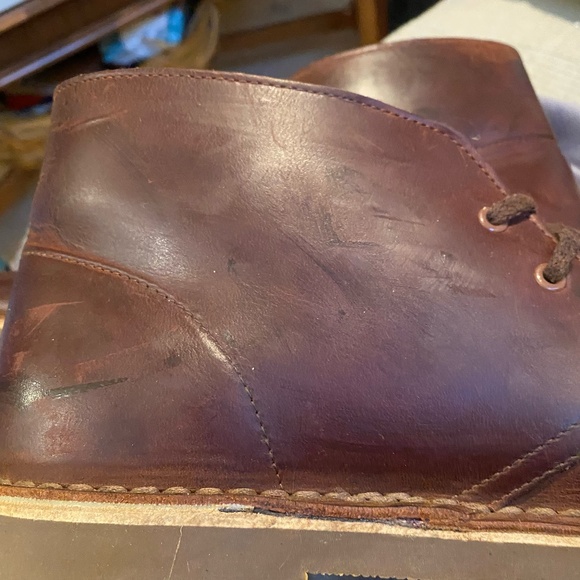 Clarks Mens Brown Leather Ankle Casual Chukka Desert Boots- Sz-8.5 - Picture 16 of 16